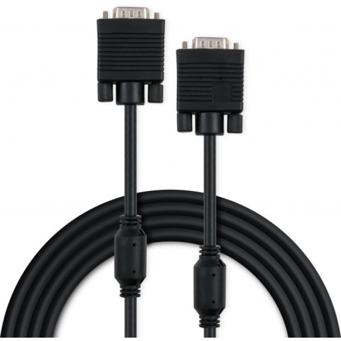 Кабель мультимедійний VGA M to VGA M 10.0m Vinga (VCPVGAF10BK)