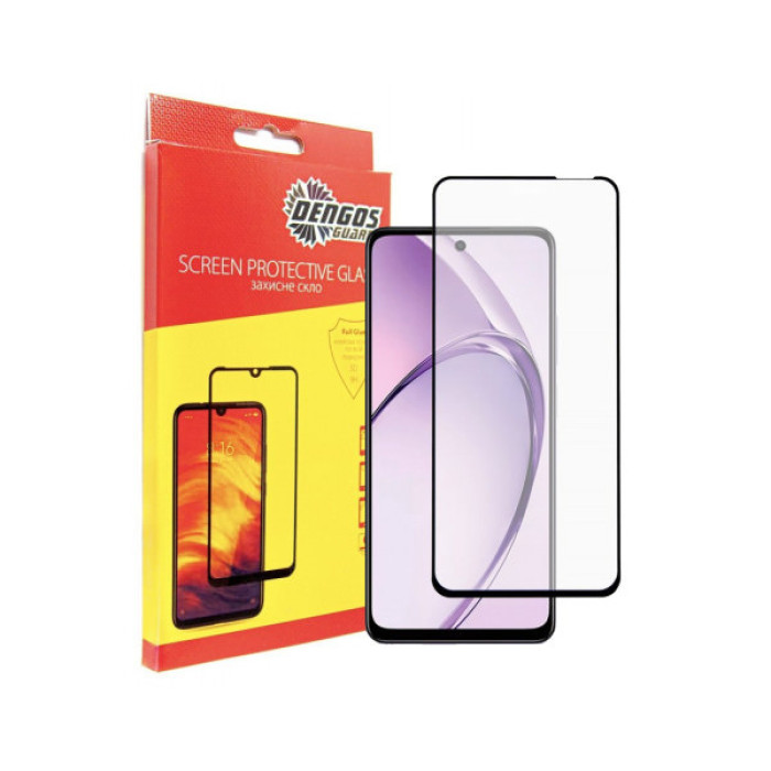Скло захисне Dengos Full Glue OPPO A5i Black (TGFG-405)