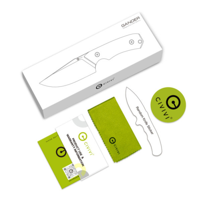 Ніж Civivi Gander, Darkwash, чорна мікарта (C24058B-2)