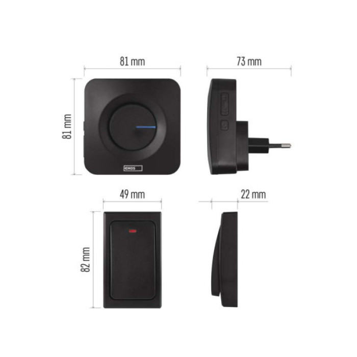 Дверний дзвінок EMOS бездротовий EMOS P5729B (P5729B)