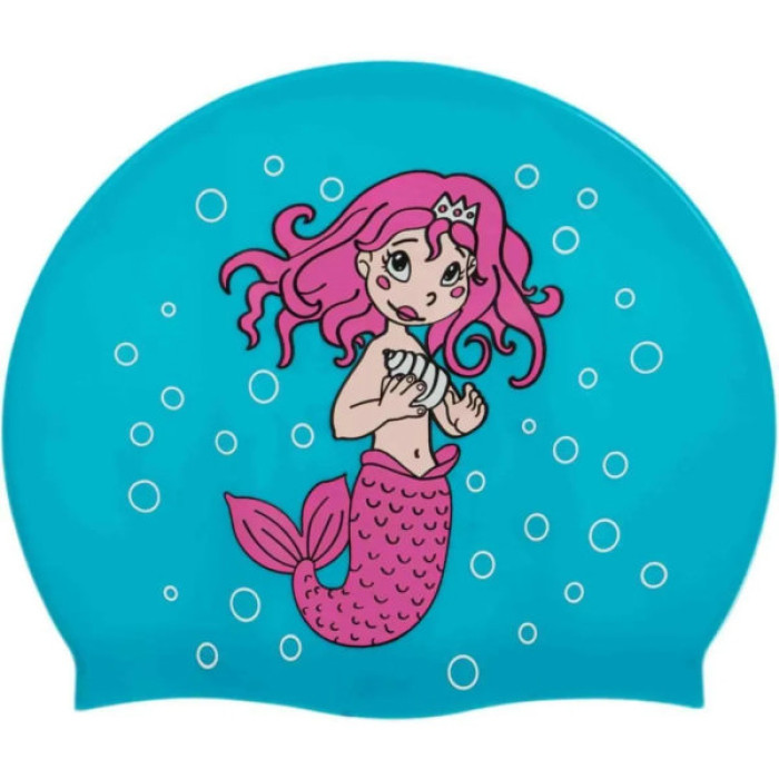 Шапка для плавання Aqua Speed Kiddie 142-Mermaid 1784 блакитний Діт OSFM (5908217617842)