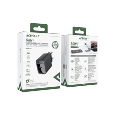 Зарядний пристрій Acefast A102 USB-C PD30W GaN Black (6974316283287)