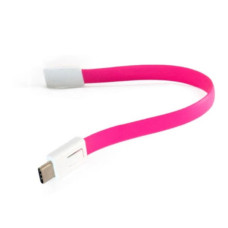 Дата кабель USB 2.0 AM to USB-C 0.18m pink Extradigital (KBU1788)