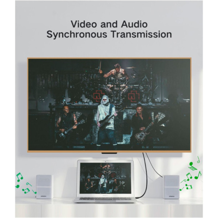 Кабель мультимедійний miniDisplayPort M to HDMI M 1.5m MD101 4K black Ugreen (20848)