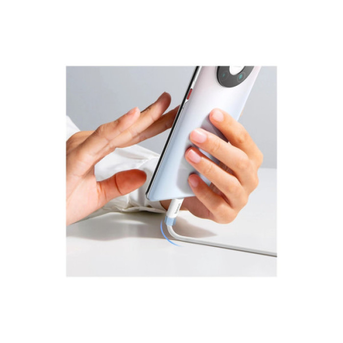 Дата кабель USB 2.0 AM to USB-C 1.5m Superior Fast Charging 100W moon white Baseus (P10320102214-02)