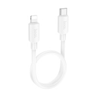Дата кабель USB-C to Lightning 0.25m Hyper PD X96 white HOCO (6942007609371)
