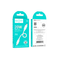 Дата кабель USB-C to Lightning 0.25m Hyper PD X96 white HOCO (6942007609371)