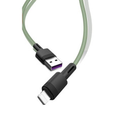 Дата кабель USB 2.0 AM to Lightning 1.0m 5A green XO (NB166-L-1-GR)