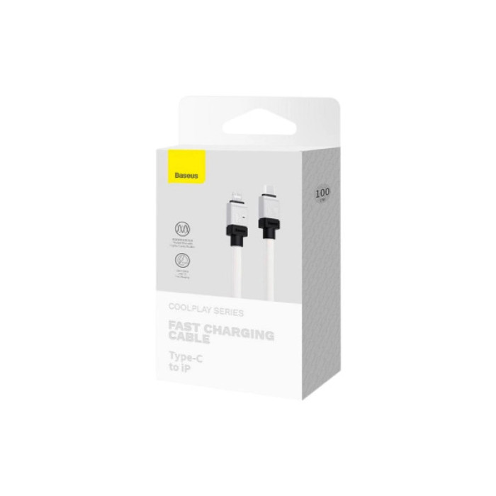 Дата кабель USB-C to Lightning 1.0m CoolPlay Fast Charging 20W white Baseus (CAKW000002)