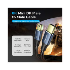Кабель мультимедійний miniDisplayPort M to Mini DisplayPort M 2.0m V1.4 8K60Hz blue Vention (HCGLH)