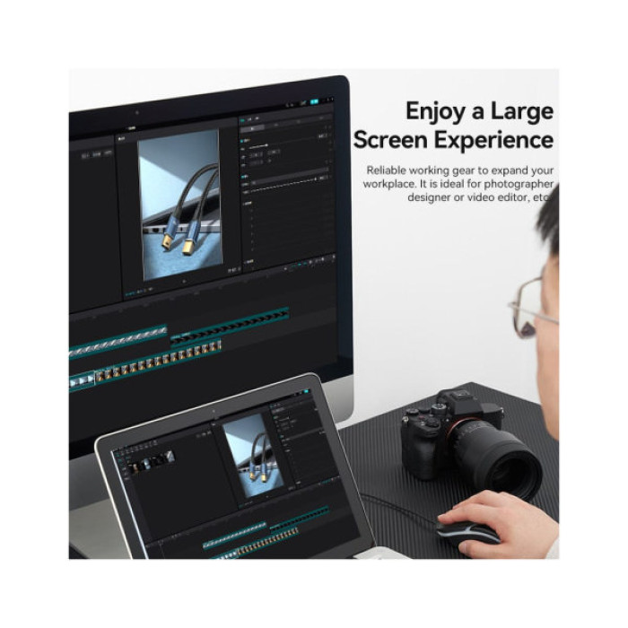 Кабель мультимедійний miniDisplayPort M to Mini DisplayPort M 2.0m V1.4 8K60Hz blue Vention (HCGLH)