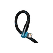 Дата кабель USB 2.0 AM to Lightning 2.0m 2.4A 90° corner black/blue Baseus (CAVP000121)