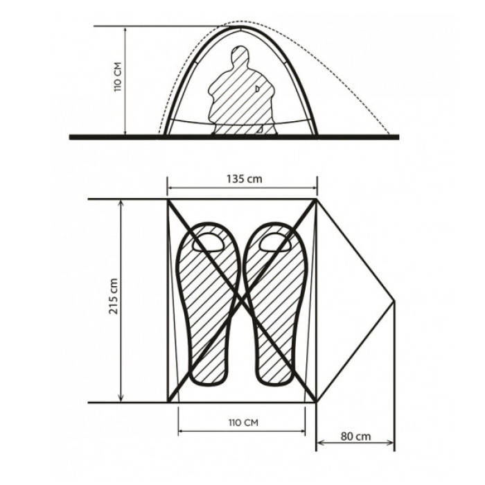 Намет Turbat Borzhava 2 yellow (012.005.0136)