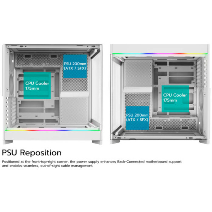 Корпус MONTECH HS02 (W)