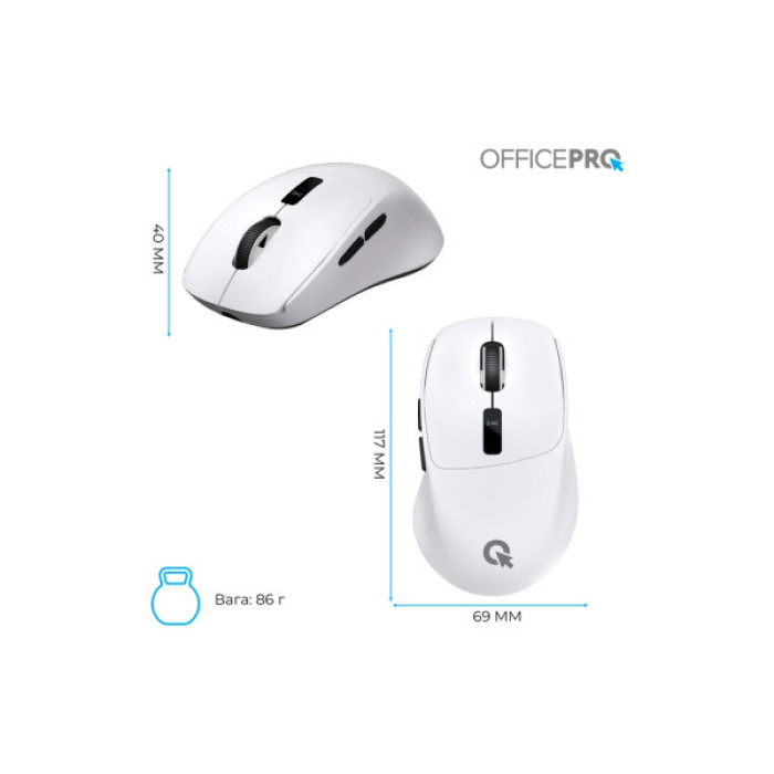 Мишка OfficePro M398W Wireless/Bluetooth White (M398W)