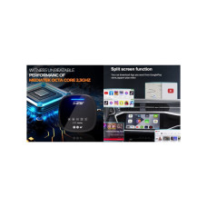 FM модулятор HiSmart CarPlay Android AI, 4G LTE, 8 ГБ + 128 ГБ (BS330409)