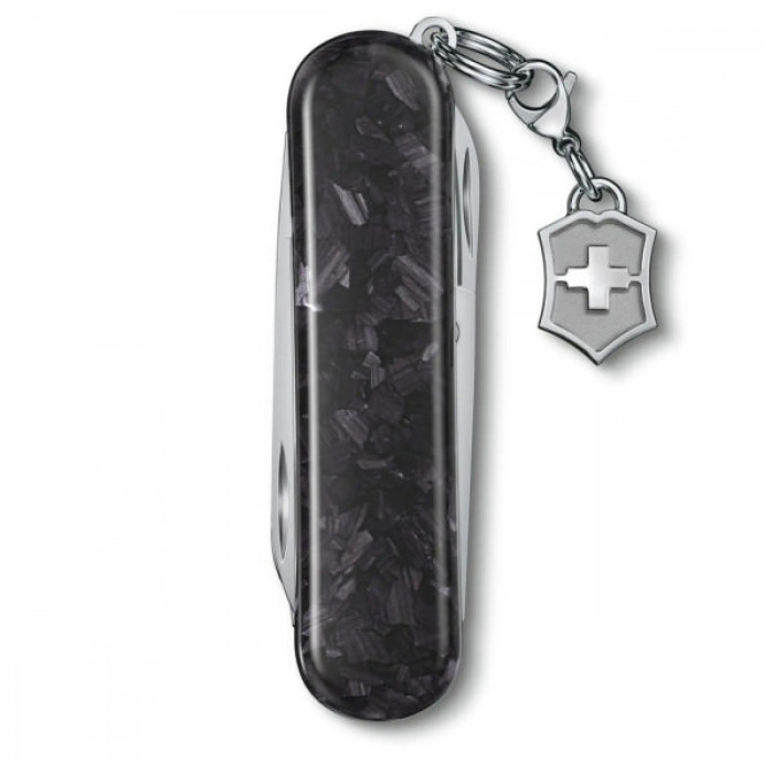 Ніж Victorinox Classic SD Brilliant Carbon + брелок-лого (0.6221.90)
