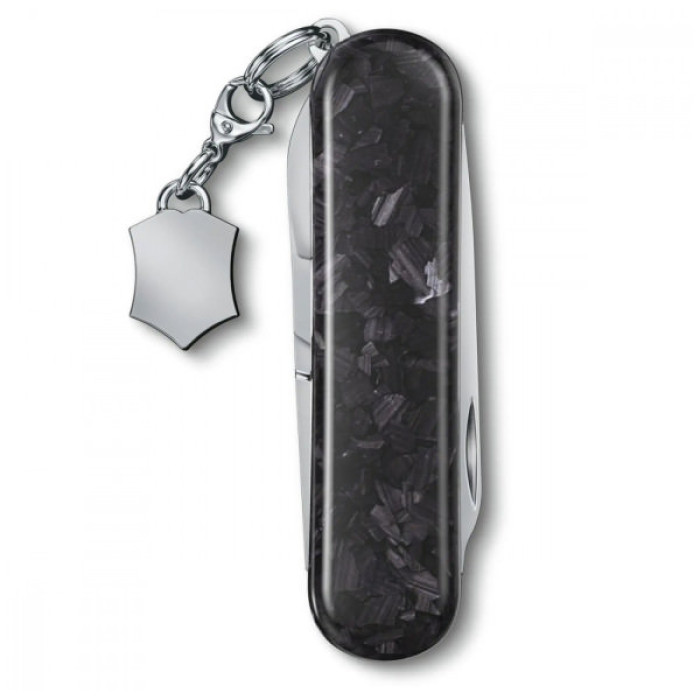 Ніж Victorinox Classic SD Brilliant Carbon + брелок-лого (0.6221.90)