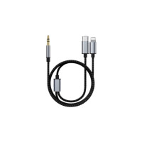 Кабель мультимедійний 3.5mm M to USB-C + Lightning 1.15m XoKo (XK-MH-232)