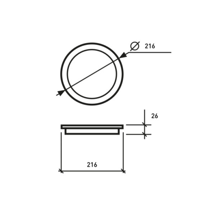 Світильник Eurolamp Downlight NEW 24W 2150Lm 4000K (LED-DLR-24/4(new))