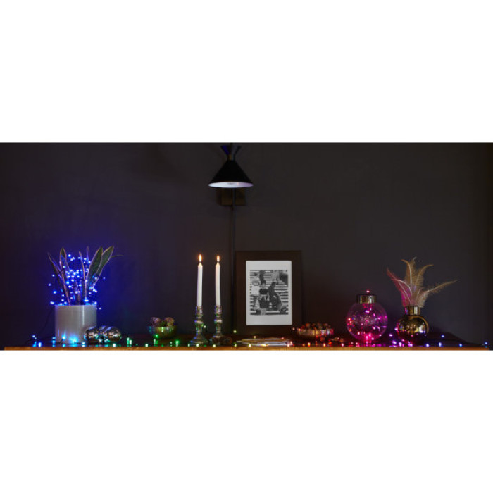 Гірлянда Twinkly Smart LED Strings RGB 600, BT+WiFi, Gen II, IP44 кабель чорн (TWS600STP-BEU)