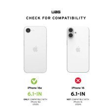 Чохол до мобільного телефона UAG iPhone 16E (4th Gen, 2025), Plyo MagSafe, Ice/White (114501114341)