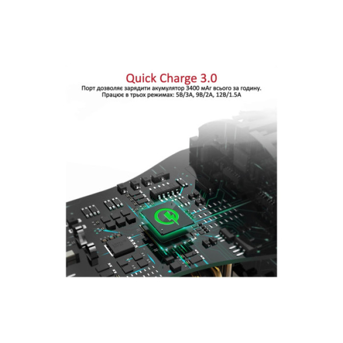 FM модулятор Promate SmarTune 2+ BLUETOOTH 5.0 USB QC 3.0 AUX/SD/USB BLACK (smartune-2+.black)