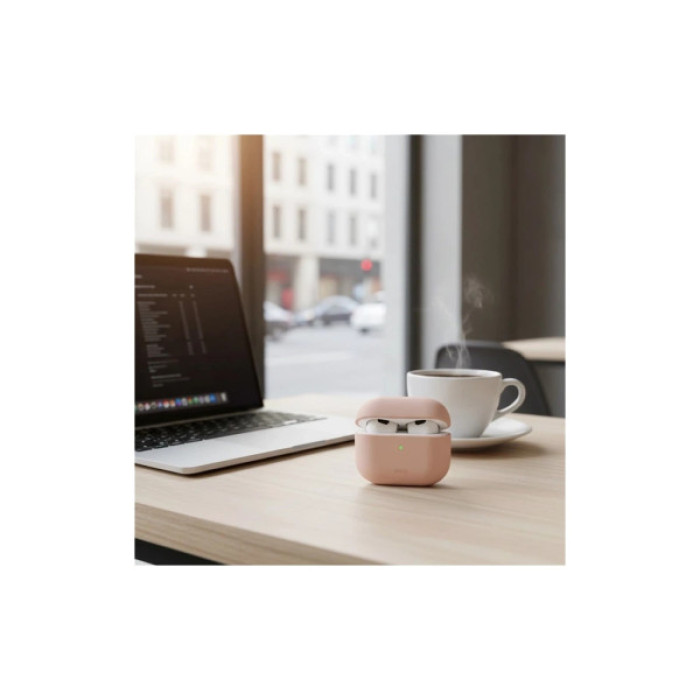 Чохол для навушників Uniq Lino AirPods 4 Silicone Pink Blush (8886463691380)