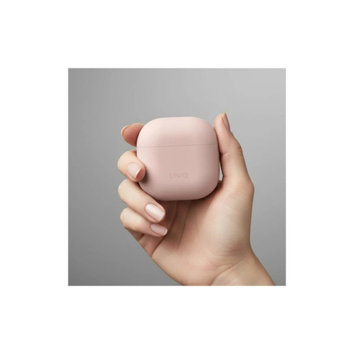 Чохол для навушників Uniq Lino AirPods 4 Silicone Pink Blush (8886463691380)