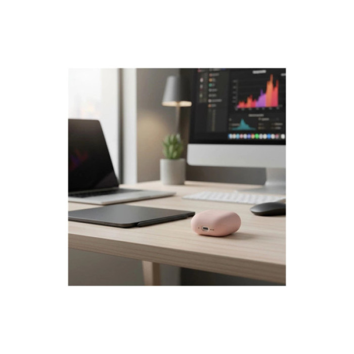 Чохол для навушників Uniq Lino AirPods 4 Silicone Pink Blush (8886463691380)