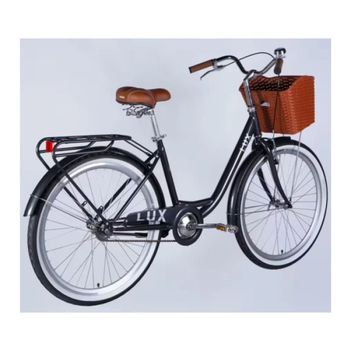 Велосипед Dorozhnik 26" LUX Velosteel рама-17" ST 2026 темно-сірий (OPS-D-26-364)