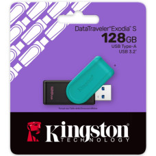 USB флеш накопичувач Kingston 128GB DataTraveler Exodia S Black/Turquoise USB 3.2 (DTXS/128GB)