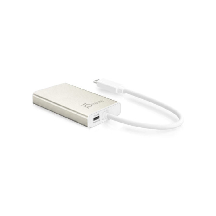 Концентратор J5create USB-C 5-in-1 2xUSB 3.0 + HDMI 4K + USB-C PD + RJ45 1000Mbps gray (JCA374-N)