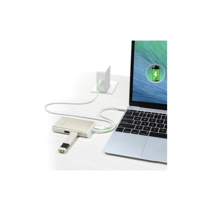 Концентратор J5create USB-C 5-in-1 2xUSB 3.0 + HDMI 4K + USB-C PD + RJ45 1000Mbps gray (JCA374-N)