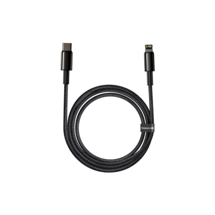 Дата кабель USB-C to Lightning 2.0m Tungsten Gold Fast Charging, PD 20W black Baseus (CATLWJ-A01)