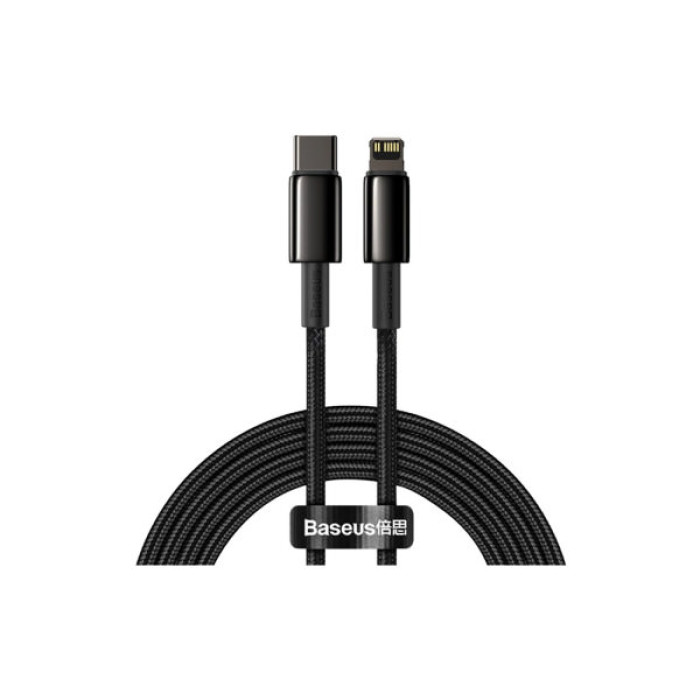 Дата кабель USB-C to Lightning 2.0m Tungsten Gold Fast Charging, PD 20W black Baseus (CATLWJ-A01)