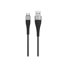 Дата кабель USB 2.0 AM to Micro 5P 1.0m 2.4A nylon BX32 black BOROFONE (6931474710437)