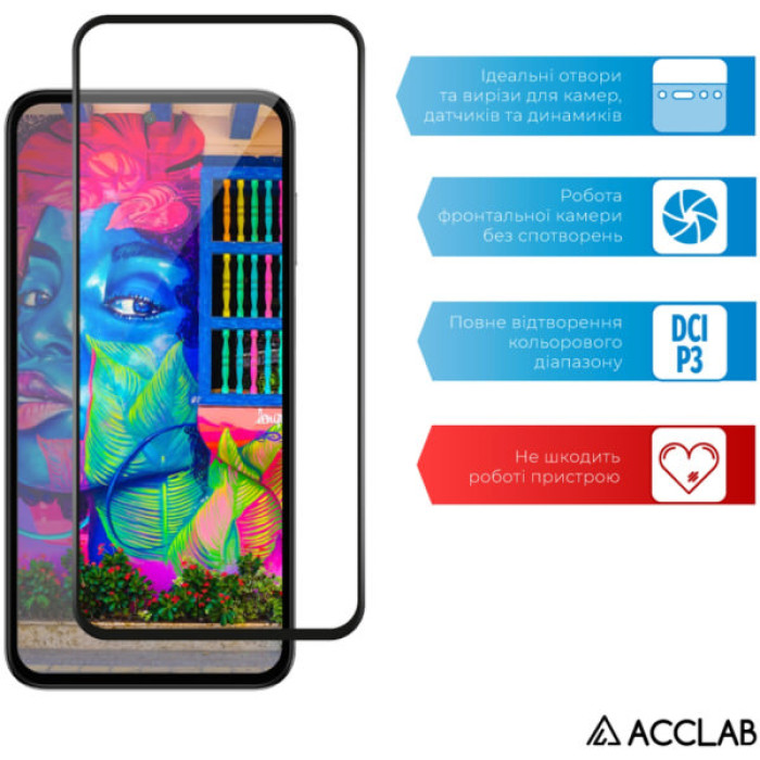 Скло захисне ACCLAB Full Glue Samsung M35 Black (1283126593833)