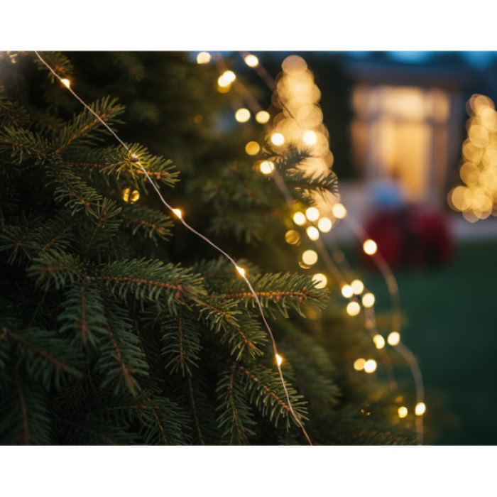 Гірлянда Chomik Оберемок струн 200 LED 10х2 м, теплий білий, IP44, від мережі (5900779901780)