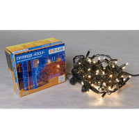 Гірлянда Delux Icicle 75LED 2x0.7m 18 flash теплий білий/чорний IP44 EN (90012960)
