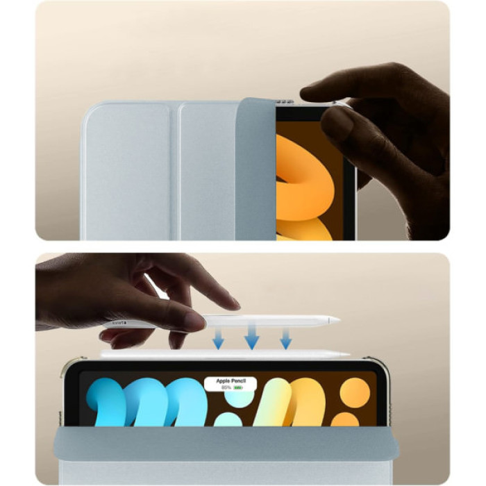 Чохол до планшета BeCover Tri Fold Hard Apple iPad Mini 7 2024 Light Blue (712453)