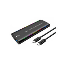 Кишеня зовнішня Dynamode M.2 SSD NVMe/SATA combo USB3.2 GEN2 Type-C aluminium black (DM-CAD-SSD10)