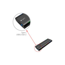 Кишеня зовнішня Dynamode M.2 SSD NVMe/SATA combo USB3.2 GEN2 Type-C aluminium black (DM-CAD-SSD10)