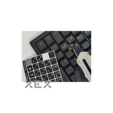 Наклейка на клавіатуру BestKey непрозора чорна, 76, жовтий (BKU13YEL/012)