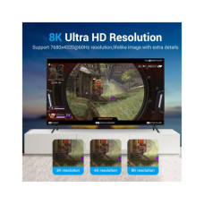 Кабель мультимедійний DisplayPort M to DisplayPort M 1.5m 8K60Hz black Vention (HCCBG)