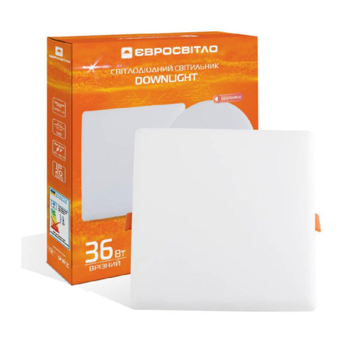 Світильник точковий Євросвітло LED-S-220-36 4200К без рамки