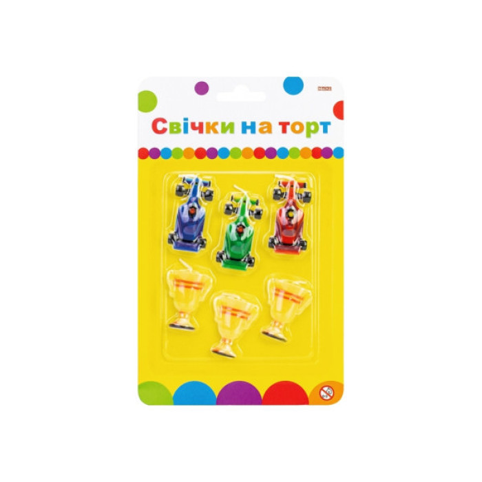 Свічка Maxi Гонки 6 шт на торт (MX624021)