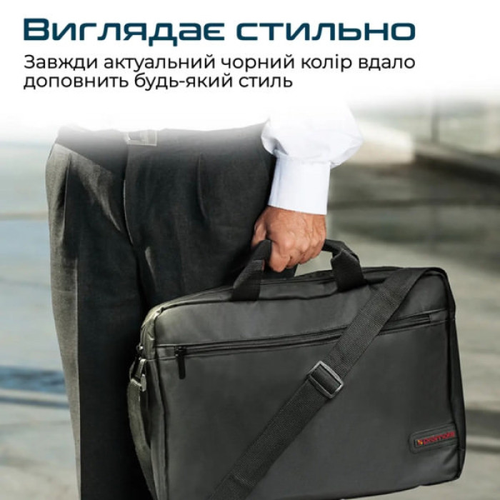 Сумка для ноутбука Promate 15.6" Gear-MB black (gear-mb.black)