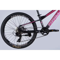Велосипед Formula 24" F-1 DD рама-11" AL 2026 рожево-чорний (OPS-FR-24-450)