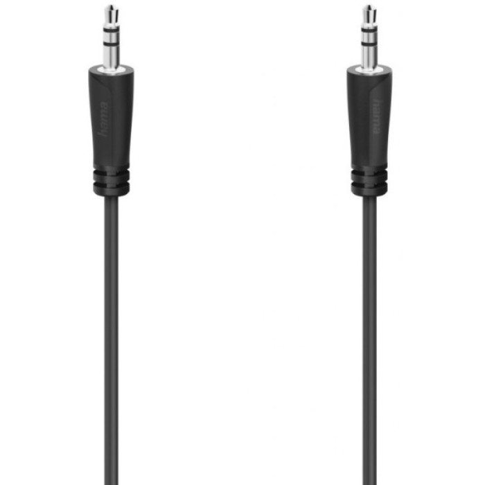 Кабель мультимедійний 3.5mm M to 3.5mm M 3.0m Black Hama (00205115)
